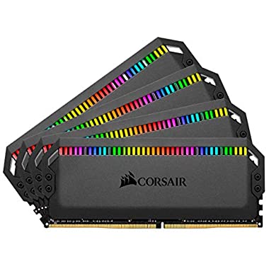 Corsair Dominator Platinum RGB Kit de Memoria 64 GB, DDR4, 3200 MHz, 288pin DIMM, 4 x 16 GB, Negro