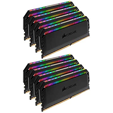 Corsair Dominator Platinum RGB Kit de Memoria 64 GB DDR4, 3000 MHz, 288pin DIMM, 8 x 8 GB, Negro