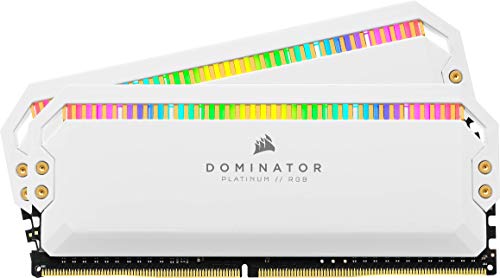 Corsair Dominator Platinum RGB Memoria de Sobremesa Rendimiento de Alta, 16 GB DDR4 4000MHz C19, LED RGB Respuesta Ajustados, 12 Direccionables CAPELLIX Leds RGB, 2 x 8 GB, Blanco