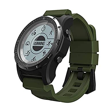 CZX Presión Monitor De Ritmo Cardíaco Aire S966 GPS Inteligente del Reloj De Los Hombres De Rastreador De Ejercicios Reloj Brújula Altitud Deportes Reloj Smart Watch, A
