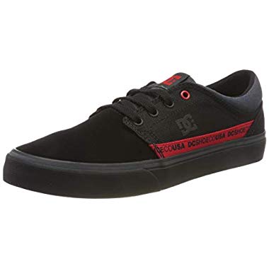 DC Shoes (DCSHI) Trase TX Se-Shoes for Men, Zapatillas de Skateboard para Hombre, Red/Black, 45 EU