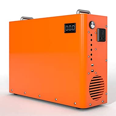 ECO-WORTHY Generador de Energía Portátil 750Wh Batería LiFePO4 Incorporada con Carga DC-12V AC-220V mediante Panel Solar / Tomacorriente de Pared para Energía de Respaldo