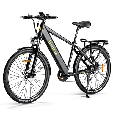 Eleglide Bicicleta eléctrica, T1, de 27,5" con batería de Litio extraíble de 13Ah, Pantalla LCD, Shimano 7 velocidades, de Trekking para Adultos, 50Nm