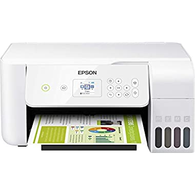 Epson EcoTank ET-2726 - Impresora de inyección de tinta 3 en 1 (pantalla LCD de 3,7 cm, Color Blanco)