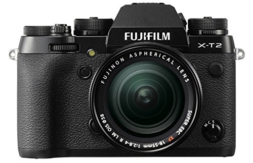 Fujifilm X-T2 - Cámara sin espejo de 24,3 MP [Nuevo Firmware 4.0], negro - kit con cuerpo y objetivo XF18-55mm F2.8-4 R LM OIS