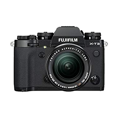 Fujifilm X-T3 - Cámara de objetivo intercambiable sin espejo, con sensor APS-C de 26,1 Mpx, video 4K/60p DCI, pantalla táctil, WIFI, Bluetooth, negro, Kit con objetivo XF18-55mm F2.8-4 R LM OIS
