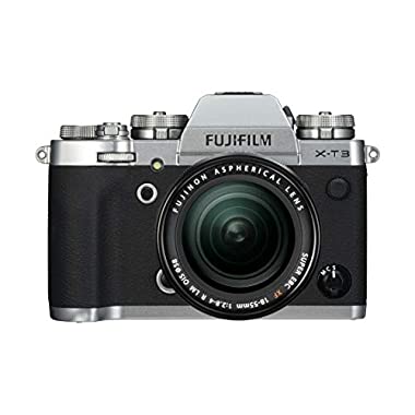 Fujifilm X-T3 - Cámara de objetivo intercambiable sin espejo, con sensor APS-C de 26,1 Mpx, video 4K/60p DCI, pantalla táctil, WIFI, Bluetooth, plata, Kit con objetivo XF18-55mm F2.8-4 R LM OIS