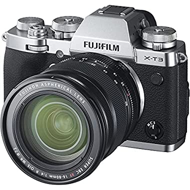 Fujifilm X-T3 - Cámara Digital sin Espejo, color plata con Fujinon XF16-80mmF4 R WR Lente estabilizadora de Imagen óptica