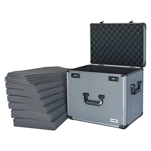 HMF - 14402900 aluminio Maleta,arma maletín,cuadrícula de espuma,diferentes tamaños 49,5 x 42,5 x 36,5 cm