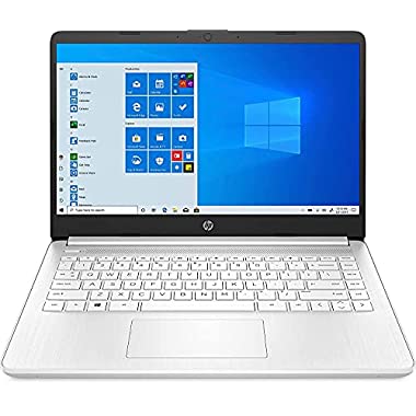 HP 14s-fq0007ns - Ordenador portátil de 14" FullHD (Blanco - teclado QWERTY Español) (White, WIN 10S, 3020e dual, 4GB RAM | 64GB eMMC + Office 365)