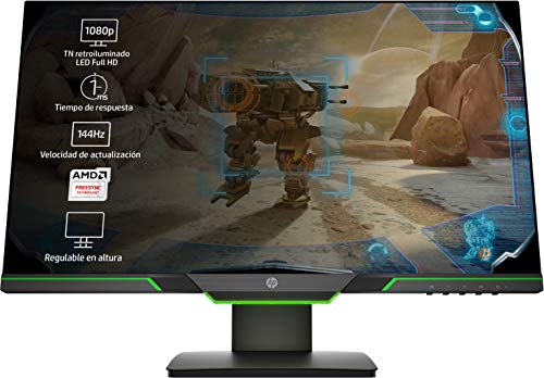HP 25x - Monitor Gaming de 24.5'' Full HD, negro y verde