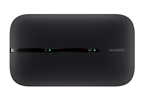HUAWEI 4G Mobile WiFi - Mobile WiFi 4G LTE (Piunto de acceso, Velocidad de descarga de hasta 150Mbps, Batería recargable de 1500mAh, No se requiere configuración, Wi-Fi portátil para viajes de o) (E5576-320, Negro)