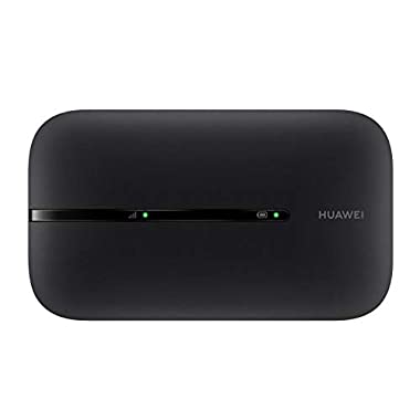 HUAWEI 4G Mobile WiFi - Mobile WiFi 4G LTE (Piunto de acceso, Velocidad de descarga de hasta 150Mbps, Batería recargable de 1500mAh, No se requiere configuración, Wi-Fi portátil para viajes de o) (E5576-320, Negro)