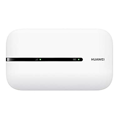 HUAWEI Mobile WiFi E5576 - Router WiFi móvil 4G LTE (con punto de acceso, Velocidad de descarga de hasta 150Mbps, Batería recargable de 1500mAh, No requiere configuración, WiFi portátil Blanco) (E5576-320)