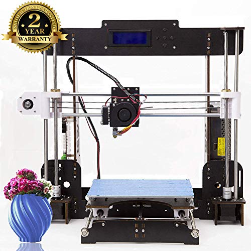 Impresora 3D A8 Prusa I3 DIY Desktop 3D Printer, Impresión rápida y de alta precisión de modelos 3D (120 mm / s), Impresora con 1.75 mm ABS / PLA (Impresora 3D A8)-Colorfish (Negro)