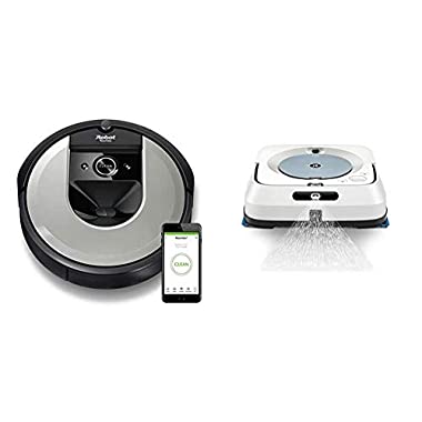 iRobot i7 Roomba - Robot Aspirador Adaptable al hogar, Ideal para Mascotas + Braava m6134: Robot fregasuelos con WiFi, pulverizador a presión y navegación, Friega y Pasa la mopa