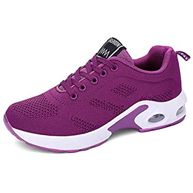 Lanchengjieneng Moda para Mujer Entrenador de Running de Aire Transpirable Jogging Fitness Sneakers Casual Walking Shoes Purple EU 36