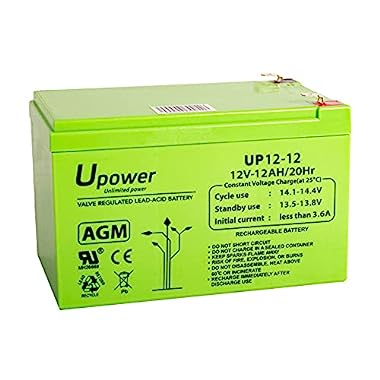 Master U-Power Bateria Plomo Agm 12Ah 12V (12ah12v, Verde)