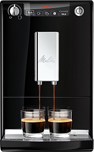 Melitta Caffeo Solo E950-101 - Cafetera Automática, Pantalla LED, Simple e Intuitiva, 1.2 Litros, Negro