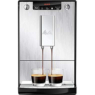 Melitta Caffeo Solo E950-111 - Cafetera Automática, 3 Niveles de Intensidad, Modo 2 Tazas, 1.2 Litros, Plata Orgánica