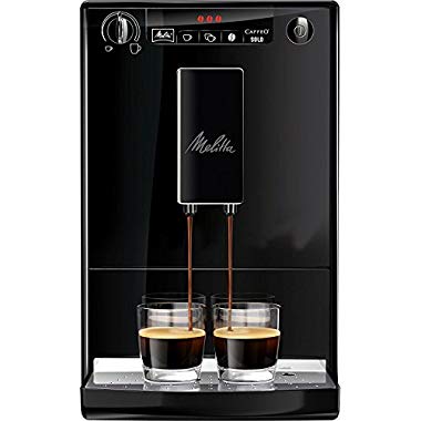 Melitta Caffeo Solo E950-222 - Cafetera Automática, Modo Doble Taza, Rápida y Potente, 1.2 Litros, Pure Black