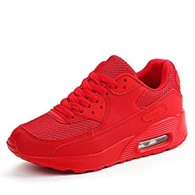 Moda para Mujer Entrenador de Running de Aire Transpirable Jogging Fitness Sneakers Casual Walking Shoes Rojo EU 41