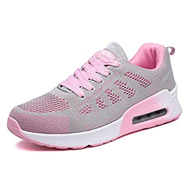 Moda para Mujer Entrenador de Running de Aire Transpirable Jogging Fitness Sneakers Casual Walking Shoes Pink EU 36