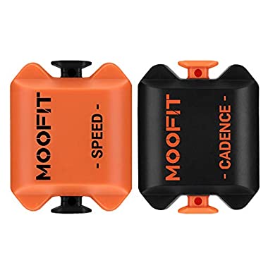 moofit Sensor de Cadencia de Velocidad de Ciclismo con Bluetooth & Ant+ Impermeable Velocidad y Sensor de Cadencia de Bicicleta para iOS, Android