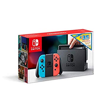 Nintendo Switch - Consola - Azul Neón/Rojo Neón+ Bono 35€ eShop (Código de descarga)