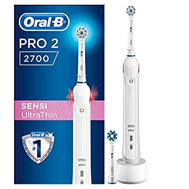 Oral-B PRO 2 2700 Cepillo Eléctrico Con Tecnología De Braun (Sensi Ultra thin, blanco)