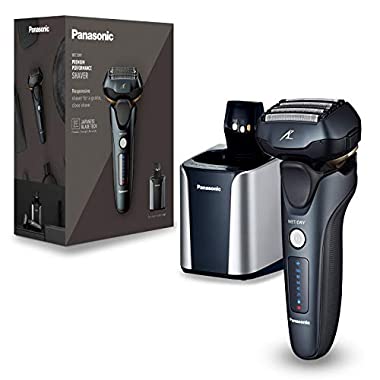 Panasonic - Afeitadora en seco y húmedo, cabezal de 5 capas con motor lineal (Negro)