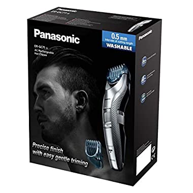 Panasonic ER-GC71 - Cortador de barba / cabello con 39 configuraciones de longitud, para hombres, peinado y cuidado para cabello y barba (Plata)