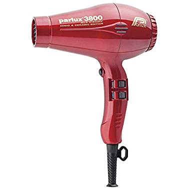 Parlux 3800 - Secador de pelo profesional de cerámica con iones, respetuoso con el medio ambiente, color rojo (Rojo Metálico)