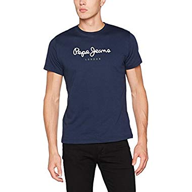 Pepe Jeans Eggo PM500465 Camiseta, Azul (Navy 595), X-Large para Hombre