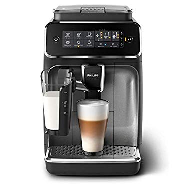 Philips Serie 3200 LatteGo EP3246/70 - Cafetera super automática, 5 bebidas de café, jarra de leche LatteGo muy fácil de limpiar, molinillo cerámico, pantalla táctil