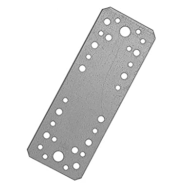 Placa de unión plana galvanizada resistente soporte de chapa de acero madera -SS8 calidad (280mm x 55mm x 2.5mm)