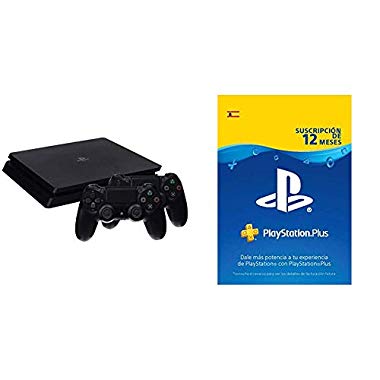 PlayStation 4 Consola (1 TB) + 2 Dual Shock 4 Wireless Controller + PS Plus Suscripción 12 Meses