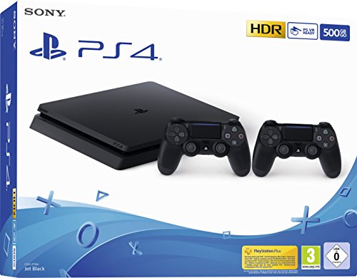 Playstation 4 (PS4) - Consola 500 Gb + 2 Mandos Dual Shock 4 (Edición Exclusiva Amazon) - nuevo chasis F