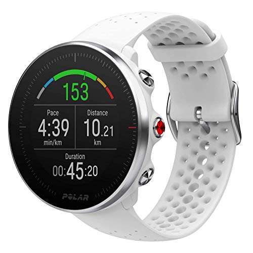 Polar Vantage M -Reloj con GPS y Frecuencia Cardíaca - Multideporte y programas de running - Resistente al agua, ligero - Blanco Talla S