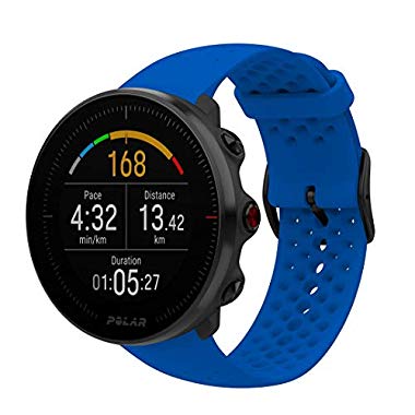 Polar Vantage M -Reloj con GPS y Frecuencia Cardíaca - Multideporte y programas de running - Resistente al agua, ligero - Azul Talla M/L
