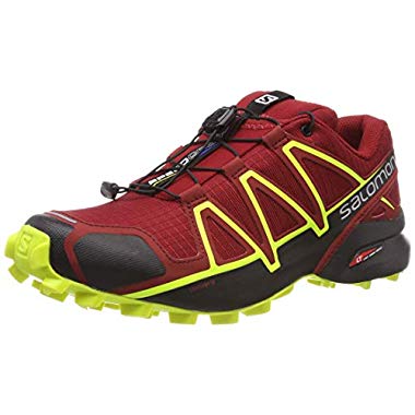 Salomon Speedcross 4,Zapatillas de Running para Hombre,Rojo (Red Dahlia/Black/Safety Yellow),40 2/3 EU
