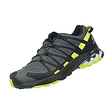 Salomon XA Pro 3D V8 Gore-Tex (Hombre Zapatos de trail running, Gris (Urban Chic/Black/Lime Punch), 42 EU)