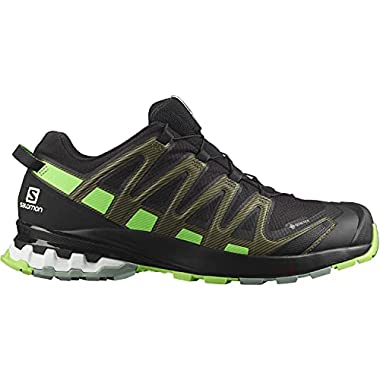 Salomon XA Pro 3D V8 Gore-Tex (Hombre Zapatos de trail running, Negro (Black/Green Gecko/Green Milieu), 46 ⅔ EU)