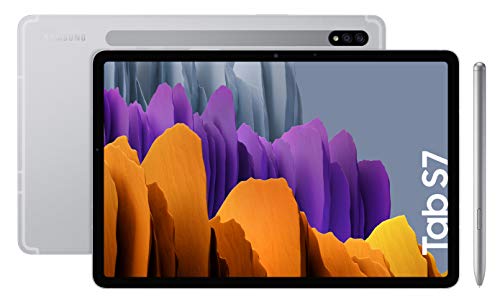 SAMSUNG Galaxy Tab S7 - Tablet Android 4G de 11.0", 128 GB, S Pen Incluido, Color Plata [Versión española]