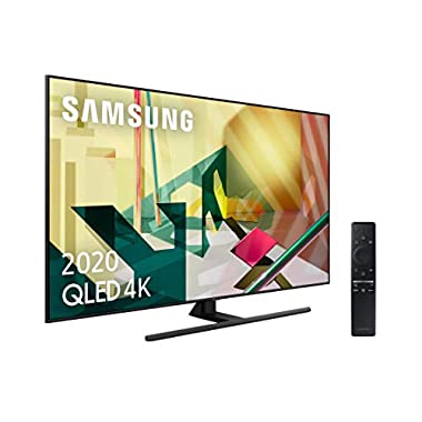 Samsung QLED 2020 65Q70T - Smart TV de 65" 4K UHD, Inteligencia Artificial, HDR 10+, Multi View, Ambient Mode+, One Remote Control y Asistentes de Voz Integrados, con Alexa integrada