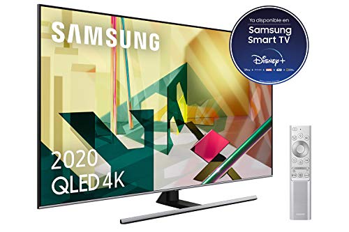 SAMSUNG QLED 4K 2020 55Q75T - Smart TV de 55" con Resolución 4K UHD, Inteligencia Artificial 4K, HDR 10+, Multi View, Ambient Mode+, Premium One Remote y Asistentes de Voz Integrados (Alexa)