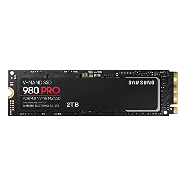 Samsung SSD 980 PRO - Disco duro interno de estado sólido, 2 TB, PCIe Gen 4.0 x4, NVMe, 7000 MB/s, M.2