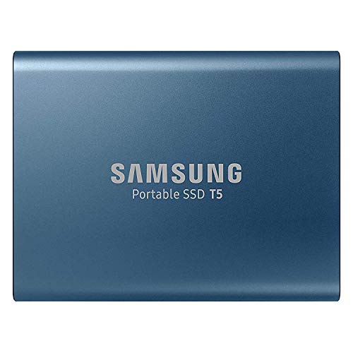 Samsung T5 500GB - Disco Estado sólido SSD Externo (500GB, USB), Color Azul (500 GB)