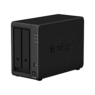 Solución NAS de Escritorio Synology DS720+ de 28 TB de 2 bahías, instalada con 2 Unidades Toshiba N300 de 14 TB, 28 TB
