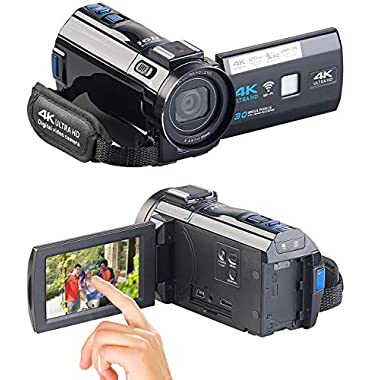 Somikon Vídeo Cámara: Videocámara 4K UHD con Sensor Panasonic, Acceso INALÁMBRICO A Internet, Aplicación HD con 120 fps. (Cámara Digital)
